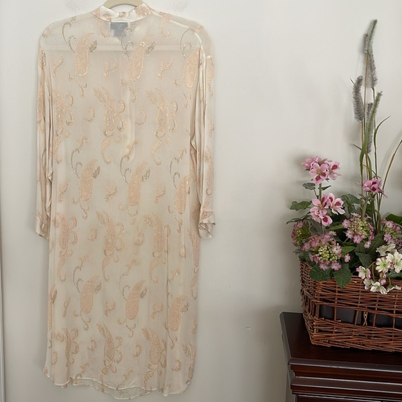 Vintage Valentino Saks Fifth Avenue Embroidered Lounge Caftan Dress XL - Picture 5 of 9